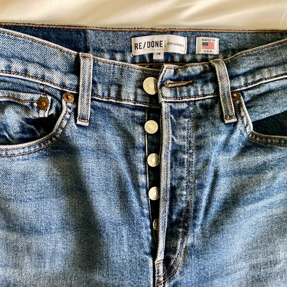 Re/Done Originals High Rise Ankle Crop Jeans